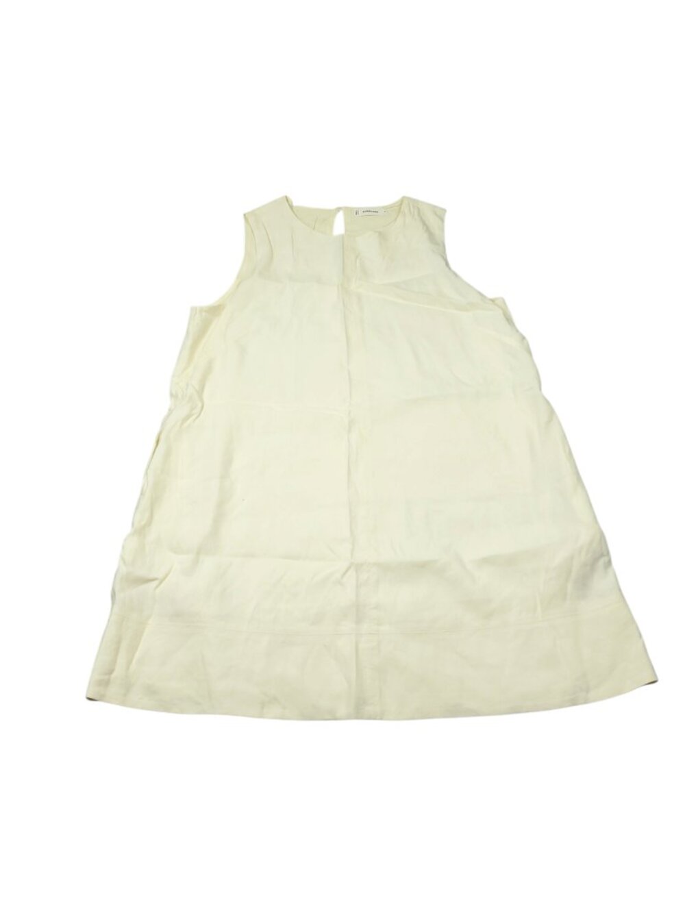 Everlane The Shift Dress in Stretch Linen Mini Light Yellow Size 6 European Flax